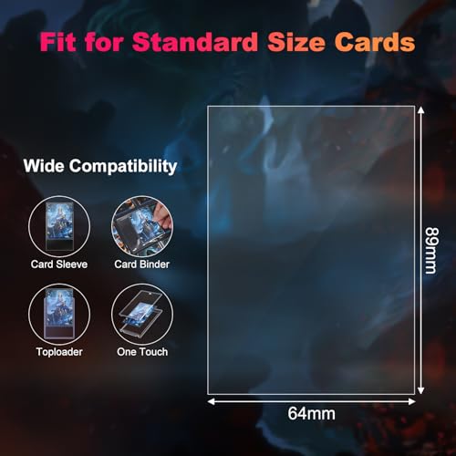 3000 Pack Card Sleeves Clear, Perfect Fit Inner Sleeves Ideal for Double-sleeving, Trading Card Sleeve Compatible with MTG, PKM, TCG and Gaming Cards (60 Microns) - size: 3000 Pack