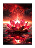 Katomula 100 MTG Card Sleeves with 100 Inner Sleeve, Textured Back Art Sleeves, Fit Standard Size Cards- Mountain Lotus - color: Mountain Lotus