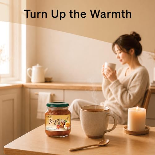 Damtuh Korean Honey Ginger Tea, Ginger Preserve, 1.7 lb Glass Jar - size: 1.7 Pound (Pack of 1)