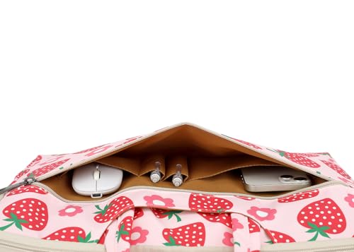 DACHEE Laptop Shoulder Bag for 15 Inch/15.6 Inch Macbook Pro - color: Strawberry(07)