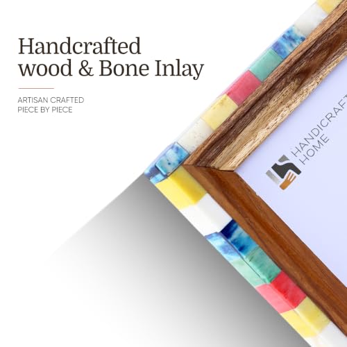 Handicrafts Home Handmade Bone Inlay & Wood Photo Frame Colorful Decor, 6x4 - color: FAIRGROUND-CIRCUS, size: 4X6