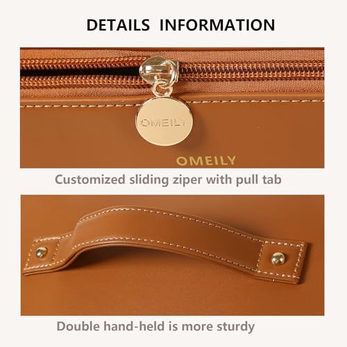 Omeily Travel Makeup & Toiletry Bag for Women Cosmetic Bag Makeup Organizer - color: C-Brown