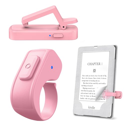Page Turner Ring for Kindle,Remote Control for iPhone iPad Tablets eReaders - color: Pink