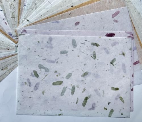 A5 50 Sheets Natural Banana bark,leavse etc., Mulberry Paper Sheets Art Tissue Washi Paper Design Craft Art Origami Suppliers Card Making 8.3" x 5.8". (Mixed Leaves,Banana Bark, etc, A5) (Pack of 2) - color: Mixed Leaves,Banana Bark, etc, size: A5 (Pack o