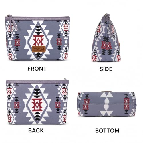 Wrangler Travel Makeup Bag Large Waterproof Cosmetic Bag for Women - color: Purple