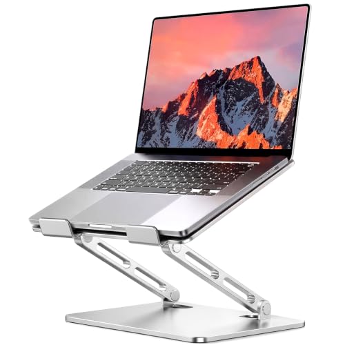 LOXP Portable Laptop Stand, Aluminum Laptop Stand for Desk - Silver - color: Classic Silver