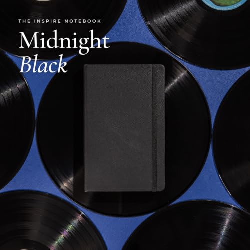 Leather Notebook, Writing Journal, Midnight Black - color: Midnight Black, size: Large