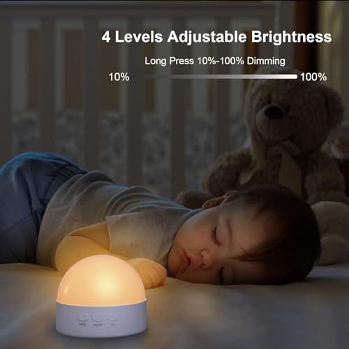 Kintion Portable Night Light, Rechargeable Dimmable 8 Color Lighting (1pcs) - color: White 1pcs