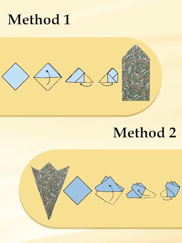 Luckyvestir Floral Pocket Squares for Men Cotton Flower Handkerchief Formal Wedding Party Graduation - color: Green