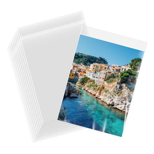 AUEAR 18"x24" Clear Plastic Sleeves Storage Bags for Art,Pictures, 100 Pack - size: 18 x 24 inches