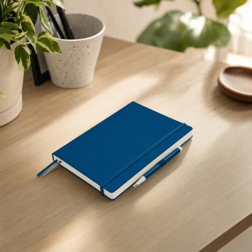 LEUCHTTURM1917 - Notebook Hardcover Medium A5-251 Numbered Pages for Writing and Journaling (Indigo, Plain) - color: Indigo, style: Minimalist