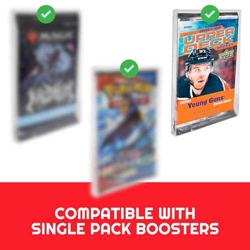 EVORETRO Booster Pack Protector Case for Pokemon, Envelope Closure Style - size: Single Pack Booster Case (Pack of 10)