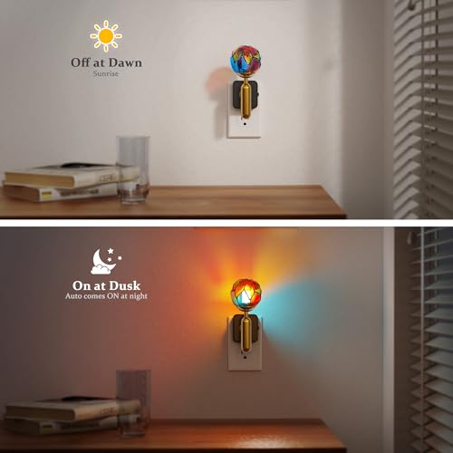 JandCase Night Light Plug in, Night Lights Plug into Wall - color: Colorful Globe-3000K, size: 1 Pack