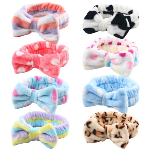 3 otters 8Pack Spa Headband, Makeup Headband for Washing Face Skincare - color: style1