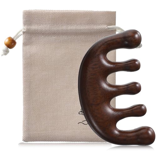 Sandalwood Massage Comb, Wooden Hair Growth Scalp Massager Comb