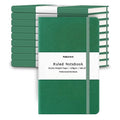 Huhuhero 10 Pack Lined Notebook Journals, College Ruled 5.25"×8.25", Green - color: Green, size: 10