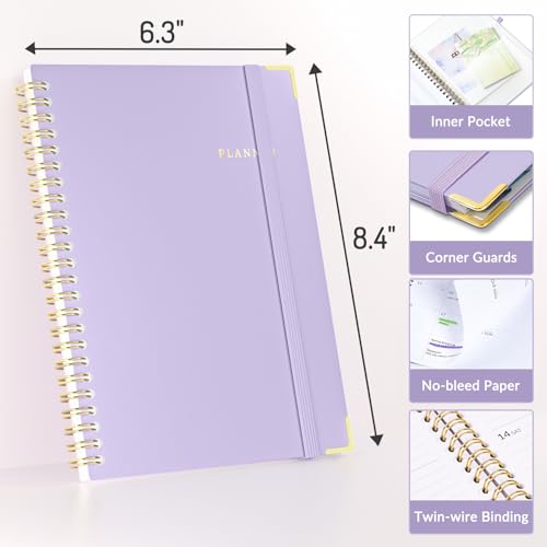 Forvencer Academic Planner 2026-2027, Weekly & Monthly Hardcover Planner A5 - color: Pink, size: 6.3" x 8.4" (Jul 2026 - Jun 2027)