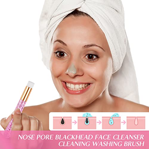TUZAZO 40 PCS Pink Lash Shampoo Brushes with Travel Tubes - style: 20 Brushes + 20 Tubes, Pink