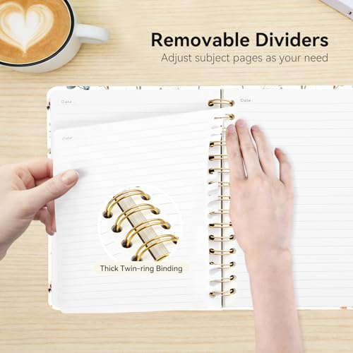 Lined Spiral Journal Notebook for Work A5, 160 Pages, Leaf - color: Leaf