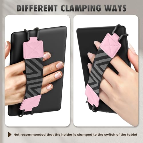MoKo Security Hand-Strap for 6-8" Kindle eReaders Fire Tablets, Pink - color: Pink, style: Patterned Strap