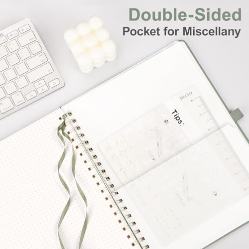 AHGXG Dotted Journal, 110 Pages, A4 (8.5" x 11") - color: Sage Green, style: A4-Dotted