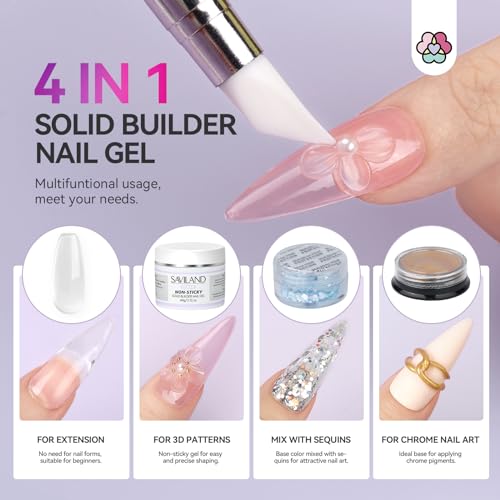 SAVILAND 60g Solid Builder Nail Gel Non-Sticky Sculpting Gel for Nail Art - size: 2.12 Fl Oz (Pack of 1)