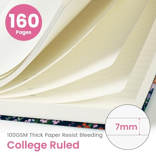 Taja Aesthetic Lined Journal for Women, Pretty Notebooks for Work & Study - color: V-Moonlit Cat