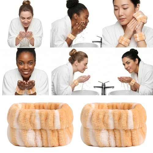 Cute plush face wash, makeup, moisture-proof sleeves, wrist strap