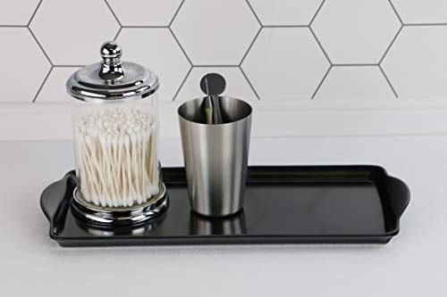Calypso Basics, Sandwich Melamine Tidbit Tray, Black, (06100) - color: Black, size: 14.7" x 6.5" x 0.8"