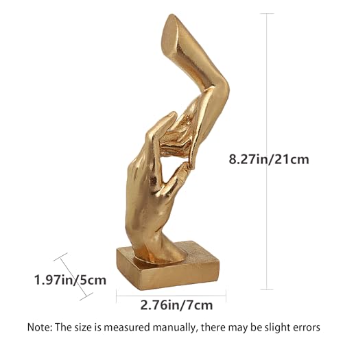 Golden Hands Sculpture Resin Statues Home Decor (Hold Hands) - color: Hold Hands