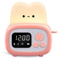 QANYI Timer Clock Night Light for Kids, Tiny Hand Size Portable LED Clock Lamp Kids Desktop Timer for Toothbrush, Learning, Exercise, Bathroom, Oven, Baking, Cooking, Table, Bedroom, Kitchen - style: I Pink