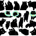 Yasest Magnetic Bookmarks-18 Pcs Bookmarks Black Cat Gifts for Book Lovers - style: ABC