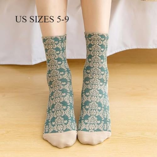 Lavish Lavender Argyle Frill Socks for Women, Dress Socks - color: 5pair-nx2