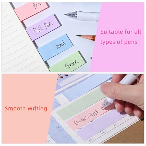Sticky Index Tabs & Sticky Notes Combo Set, Assorted Sizes & Colors, Self-Adhesive Page Markers for Office, School & Home Organization (Pastel) - color: Pastel