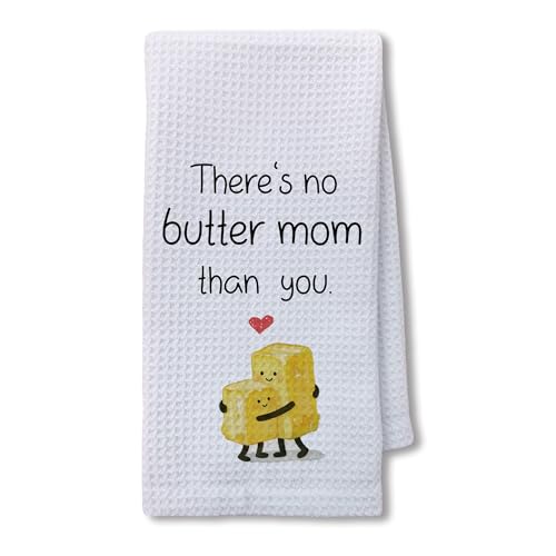 Funny Mom Gifts Kitchen Towels Decorative, Mom Gifts for Mother, Butter Lover Gift for Mother Hand Tea Towels for Bathroom Kitchen Decor, 16x24 Inch - color: Better Mom