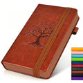 Small Journal Notebook 3.7"x6.8", 300 Page Lined Paper Pocket Size Notebook - color: Brown, size: A6 (3.7in x 6.8in)