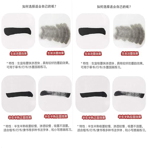 MEGREZ Chinese Japanese Calligraphy Xuan Paper Rice Paper - size: 13.4 x 26.7 inches