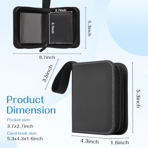 1 Pocket Card Binder – Collectible Trading Card Album, Single Card Holder with 20 Pages, Holds 40 Cards, Side-Loading Mini Binder for TCG, MTG, Sports, Baseball, Football, Small Sports Card Book - color: Black
