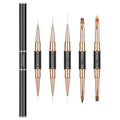 ETERCYCLE 5 Pcs Acrylic Nail Art Brushes Set for Gel Polish Design Tools