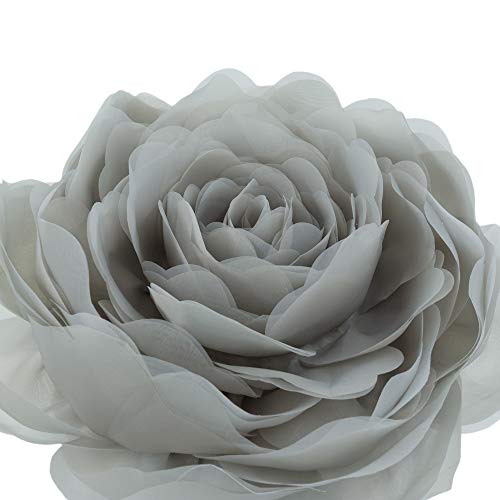 JWH Stereo Flower Throw Pillow Cover, Light Gray, 14 Inch - color: Gray, size: 14" x 14" (Pack of 1)