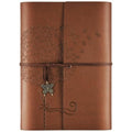 OMEYA Leather Journal Notebook, Refillable Writing Journal Diary Planner for Women Girls (Brown, A5-9.3''×6.3'') - color: Brown, size: A5-9.3''×6.3''