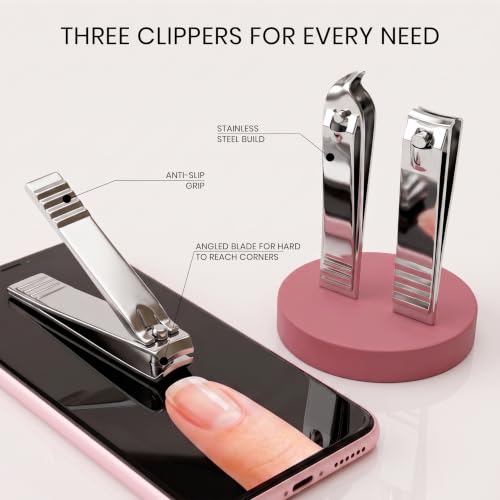 Utopia Care Manicure Set Professional Nail Clippers Kit - color: Purple, size: Pack of 16