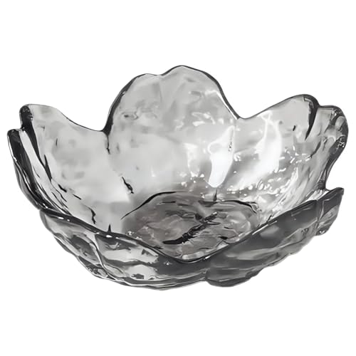 Black Crystal Flower Jewelry Ring Dish, Clear Trinket Bowl, Cute Nightstand Decor Ring Holder for Women, Home Decor Gifts for Women, Wedding, Birthday, Mother's Day - color: Crystal Black