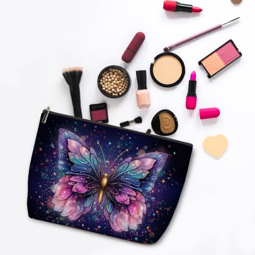 Butterfly Makeup Bag for Women Travel Organizer Pouch Cosmetic Bags 03 - color: Multicolor 1584