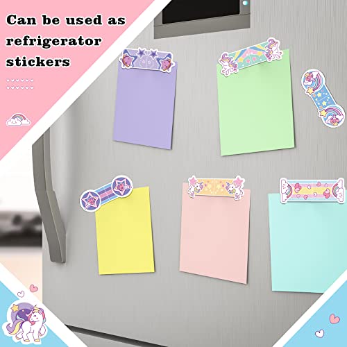 Containlol 40 Pcs Back to School Gift Unicorn Magnetic Bookmarks for Reading Girls Cute Page Clips Bulk Page Markers Bookmark for Classroom Reward Students Unicorn Party School Birthday Home Carnival