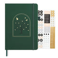 &And Per Se Dotted Journal Notebook, A5 Hardcover Aesthetic Dotted Notebook – 160 Pages 100gsm Thick Dot Grid Paper, 3 Sticker Sheets – Gift-Ready Journaling Kit for Women (Dark Green) - color: o.Dark Green with Pattern, style: Dotted with Pattern