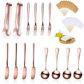 Patelai 14 Pcs Charcuterie Utensils Cheese Knives Forks,Rose Gold - color: Rose Gold