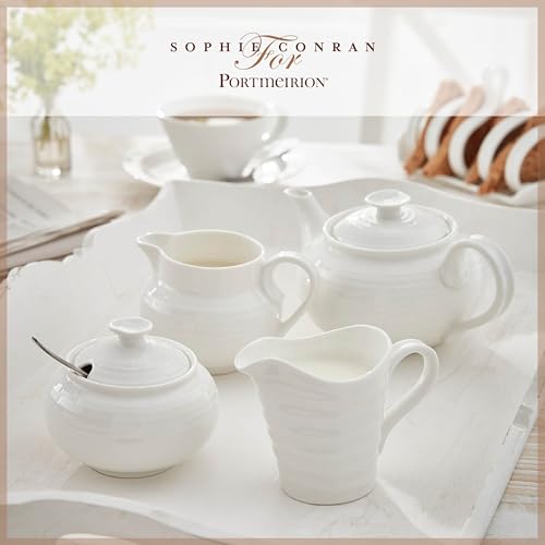 Portmeirion Sophie Conran Covered Sugar Bowl, 11 Oz - White - color: White