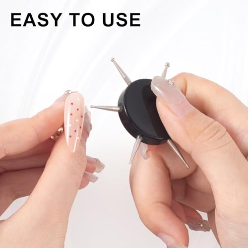 Nail Dotting Tool, 6-in-1 Metal Dotting Tool Nail Art, Black - color: Black, 1pcs, 6-in-1