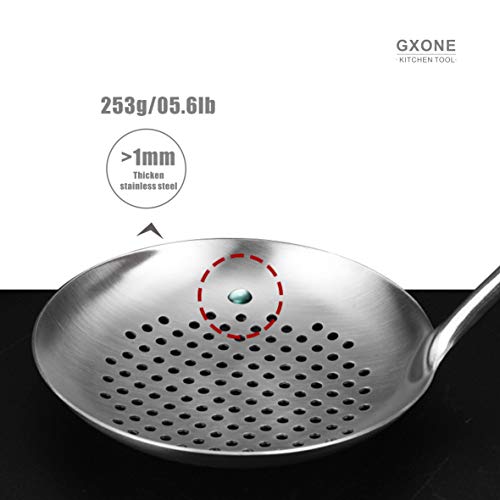 Slotted Spoon,Strainer Skimmer Ladle for Cooking and Frying,15.8Inch - style: Skimmer Spoon-wood handle